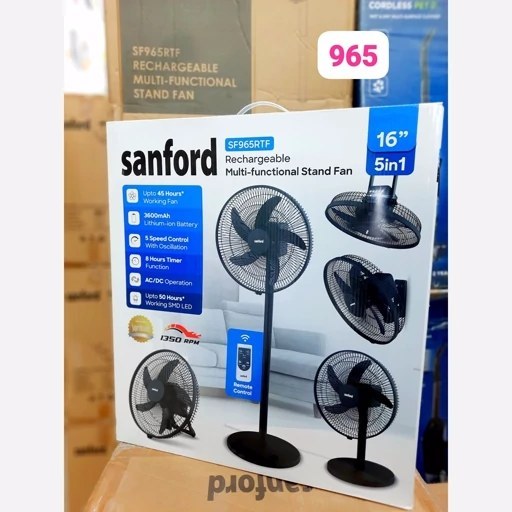 پنکه شارژی سانفورد مدل SF965RTF ۵ حالته با ریموت کنترل - Image 5